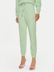 Pinko Spodnie dresowe Carico 100371 A21P Zielony Regular Fit. Zielone spodnie dresowe Pinko, xl, bez wzorów, z bawełny. Za 479,99 zł.