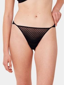 Triumph Stringi Mysterious Spotlight 10217880 Czarny. Czarne stringi Triumph, bez wzorów, z syntetyku. Za 119,99 zł.