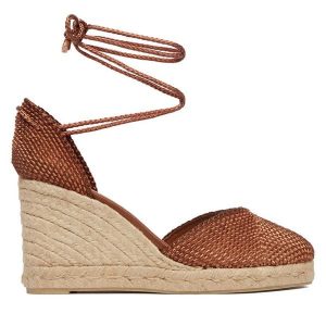 Espadryle Castañer. Brązowe espadryle Castañer, bez wzorów, bez obcasa. Za 849,99 zł.