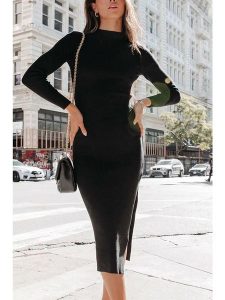 Milan Kiss Sukienka w kolorze czarnym rozmiar: L. Czarne sukienki Milan Kiss, l, bez wzorów, bez kołnierzyka, bez ramiączek, midi. Za 182,95 zł.