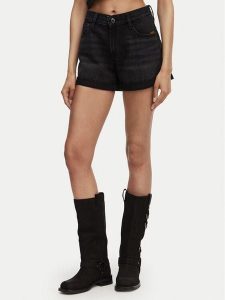 G-Star Raw Szorty jeansowe Judee D23211-D933 Czarny Boyfriend Fit. Czarne szorty G-Star Raw, bez wzorów, z bawełny, retro. Za 309,99 zł.