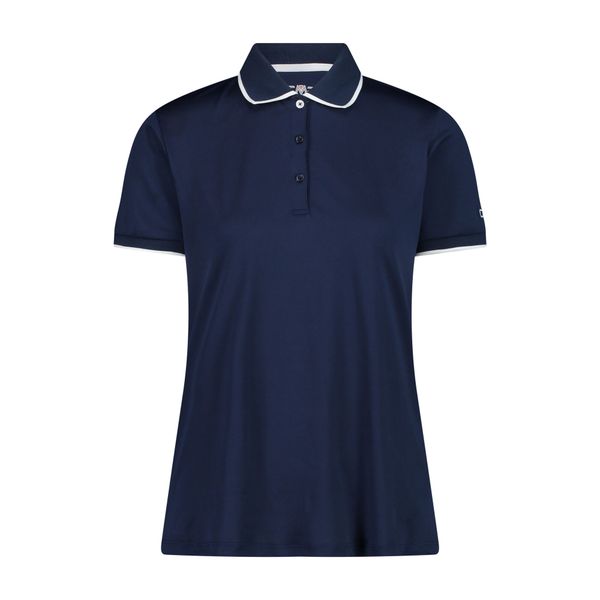 Damska koszulka polo CMP. Niebieskie bluzki CMP, bez wzorów, bez kołnierzyka, bez ramiączek. Za 139,00 zł.