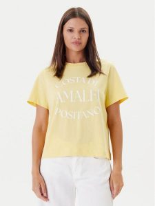 Vero Moda T-Shirt Sonna 10327143 Żółty Regular Fit. Żółte t-shirty Vero Moda, xs, bez wzorów, z bawełny, bez kołnierzyka, bez ramiączek. Za 49,99 zł.