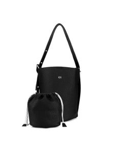 Gino Rossi Torebka TYL00428-H.T Czarny. Czarne torebki klasyczne Gino Rossi, bez wzorów, bez dodatków. Za 79,99 zł.