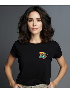 WOOOP Koszulka "Captures great moments" w kolorze czarnym rozmiar: M. Czarne bluzki Wooop, m, bez wzorów, z bawełny, bez kołnierzyka, bez ramiączek. Za 56,99 zł.