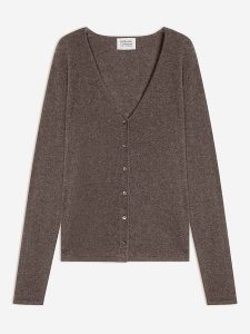 AUTHENTIC CASHMERE Kaszmirowy kardigan w kolorze jasnobrązowym rozmiar: S. Brązowe kardigany AUTHENTIC CASHMERE, z kaszmiru. Za 344,54 zł.