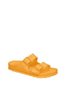 Birkenstock Klapki w kolorze żółtym rozmiar: 37. Żółte klapki Birkenstock, bez wzorów, z otwartym noskiem, bez obcasa. Za 160,95 zł.