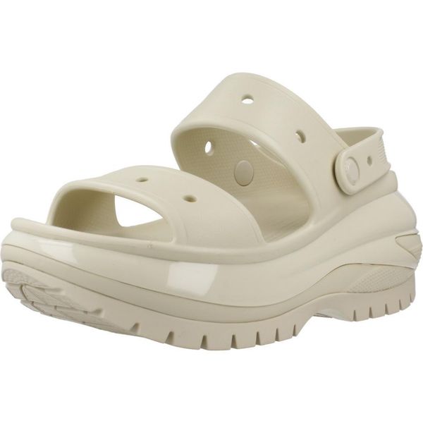 Klapki Crocs Model Classic Mega Crush Sandal Kolor Beżowy. Brązowe klapki Crocs, bez wzorów, z gumy, bez obcasa. Za 393,00 zł.