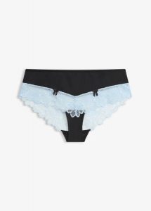Figi panty. Szare figi bonprix, bez wzorów, z bawełny. Za 44,99 zł.