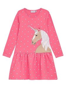 Danamade Sukienka "Feray" w kolorze różowym rozmiar: 128. Różowe sukienki Danamade, na co dzień, bez wzorów, z bawełny, bez kołnierzyka, bez ramiączek, maxi, proste. Za 95,46 zł.