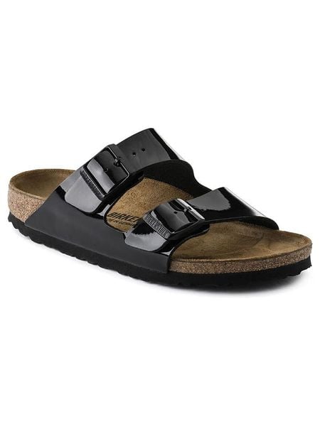 Birkenstock Klapki "Arizona" w kolorze czarnym rozmiar: 41. Czarne klapki Birkenstock, bez wzorów, z otwartym noskiem, bez obcasa. Za 213,18 zł.