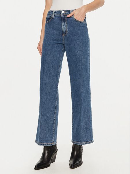 Guess Jeansy W4BA1A D4NH5 Niebieski Wide Leg. Niebieskie jeansy Guess, z aplikacjami, z bawełny. Za 249,99 zł.