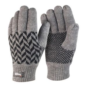 Rękawiczki Unisex Dla Dorosłych Z Wzorem Thinsulate. Szare rękawiczki RESULT WINTER ESSENTIALS, bez wzorów. Za 61,99 zł.