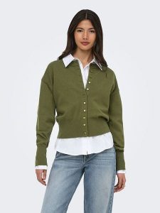 ONLY Kardigan w kolorze khaki rozmiar: XS. Brązowe kardigany ONLY. Za 134,95 zł.