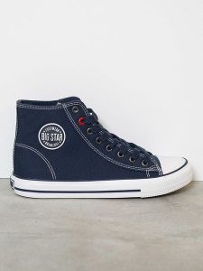 BIG STAR Sneakersy w kolorze granatowo-białym rozmiar: 40. Białe trampki Big Star, bez wzorów, za kostkę, bez zapięcia. Za 99,99 zł.