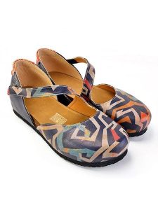 Goby Skórzane baleriny w kolorze granatowym ze wzorem rozmiar: 40. Niebieskie balerinki Goby, bez wzorów, z okrągłym noskiem, bez obcasa, bez zapięcia. Za 195,99 zł.