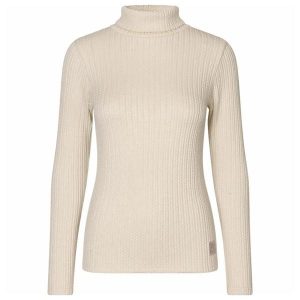 Sweter damski Kingsland Vikula. Białe swetry klasyczne KINGSLAND, na zimę, bez kołnierzyka. Za 445,50 zł.