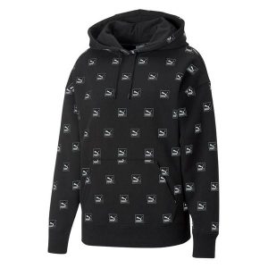 Damska Bluza Z Nadrukiem Love Na Całej Powierzchni. Czarne bluzy Puma, bez wzorów, bez kaptura. Za 276,99 zł.