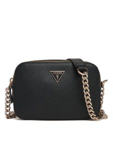 Guess Torebka Noelle II HWZG96 72140 Czarny. Czarne torebki klasyczne Guess, z aplikacjami, ze skóry, bez dodatków. Za 379,99 zł.