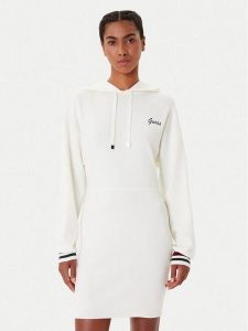 Guess Sukienka dzianinowa V5BK01 Z1152 Écru Regular Fit. Kombinezony Guess, xl, z aplikacjami, z dzianiny, bez kołnierzyka, bez ramiączek. Za 369,99 zł.