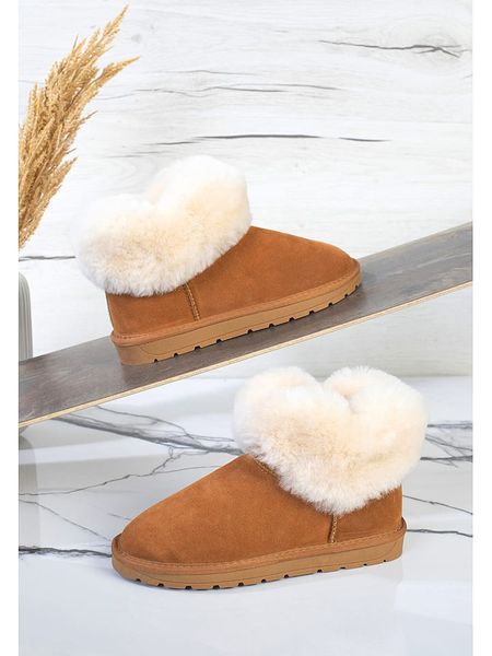 Gooce Skórzane botki zimowe "Fury" w kolorze jasnobrązowym rozmiar: 39. Brązowe botki Gooce, na zimę, bez wzorów, ze skóry, bez obcasa, bez zapięcia. Za 173,60 zł.