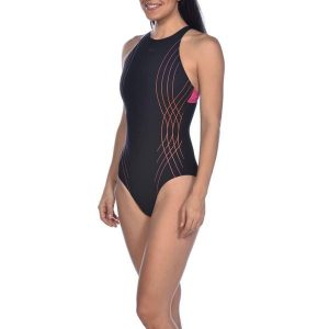 Strój kąpielowy damski jednoczęściowy sportowy Arena Bodylift Elisa. Czarne stroje jednoczęściowe Arena, bez wzorów. Za 191,98 zł.