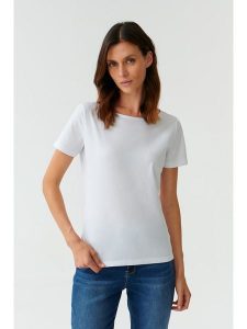 TATUUM Koszulka "Mikaja" w kolorze białym rozmiar: XL. Białe bluzki Tatuum, xl, bez wzorów, bez kołnierzyka, bez ramiączek. Za 65,54 zł.