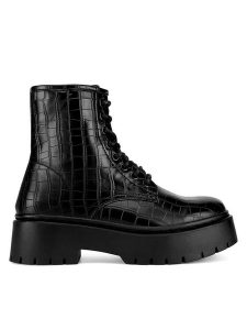 DeeZee Trapery HY13123-5 Czarny. Czarne buty zimowe DeeZee, z materiału, bez obcasa, bez zapięcia. Za 179,99 zł.