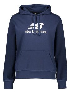 New Balance Bluza "Essentials" w kolorze granatowym rozmiar: S. Niebieskie bluzy New Balance, s, bez wzorów, z bawełny, z kapturem. Za 152,26 zł.