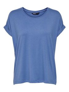 ONLY Koszulka "Moster" w kolorze niebieskim rozmiar: S. Niebieskie bluzki ONLY, s, bez wzorów, bez kołnierzyka, bez ramiączek. Za 52,95 zł.