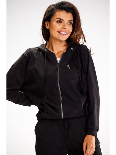 Awama Bluza w kolorze czarnym rozmiar: XL. Czarne bluzy Awama, xl, z aplikacjami, bez kaptura. Za 149,66 zł.