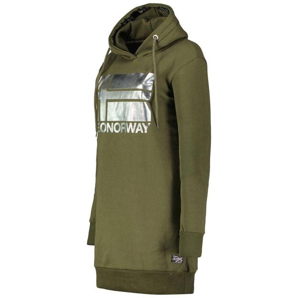 Długa bluza damska z kapturem Geographical Norway Fabienne Red DB Lady czerwona. Zielone bluzy Geographical Norway, bez wzorów, z kapturem. Za 119,00 zł.