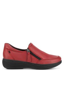 Go Soft Półbuty WI16-SAMSON2-01 Czerwony. Czerwone półbuty Go Soft, bez wzorów, ze skóry, bez obcasa, na płaskiej podeszwie, bez zapięcia. Za 229,99 zł.