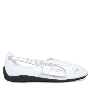 Baleriny Puma. Białe balerinki Puma, bez wzorów, bez obcasa, bez zapięcia. Za 399,99 zł.