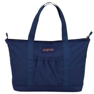 Torba sportowa damska Daily Tote. Niebieskie torby podróżne i sportowe Jansport, bez wzorów, z materiału. Za 129,99 zł.