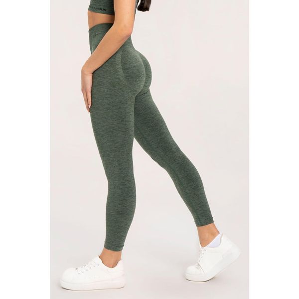 Legginsy fitness damskie Gym Glamour seamless push up. Zielone legginsy GYM GLAMOUR, bez wzorów. Za 169,99 zł.