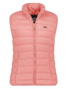 Geographical Norway Kamizelka pikowana "Vatikolor" w kolorze jasnoróżowym rozmiar: L. Różowe kamizelki Geographical Norway, l, bez wzorów, bez kołnierzyka, bez ramiączek, bez kaptura. Za 74,28 zł.