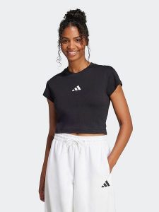 Adidas Koszulka w kolorze czarnym rozmiar: L. Czarne bluzki ADIDAS, l, bez wzorów, bez kołnierzyka, bez ramiączek. Za 95,69 zł.