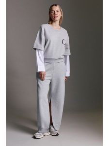 Cotton Candy Bluza w kolorze jasnoszarym rozmiar: XL. Szare bluzy Cotton Candy, xl, bez wzorów, bez kaptura. Za 160,96 zł.