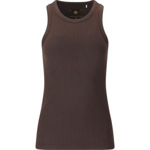 Damski tank top Athlecia Lankae. Brązowe topy ENDURANCE, bez wzorów, sportowe, bez kołnierzyka, bez ramiączek. Za 140,00 zł.