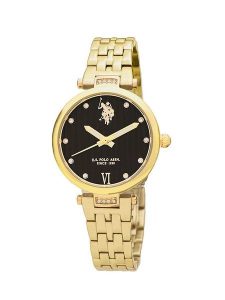 U.S. Polo Assn. Zegarek kwarcowy w kolorze złoto-czarnym rozmiar: onesize. Czarne, analogowe zegarki U.S. Polo Assn. Za 260,99 zł.