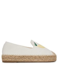 DeeZee Espadryle 8-807-2 Biały. Białe espadryle DeeZee, bez wzorów, z materiału, bez obcasa. Za 119,99 zł.