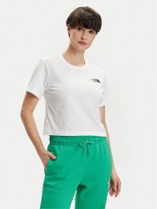 The North Face T-Shirt Simple Dome NF0A87U4 Biały Relaxed Fit. Białe t-shirty The North Face, s, bez wzorów, z bawełny, bez kołnierzyka, bez ramiączek. Za 79,99 zł.