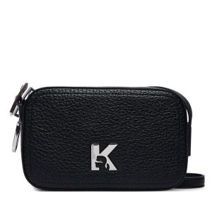 Torebka Karl Lagerfeld Jeans. Czarne listonoszki Karl Lagerfeld Jeans, bez wzorów, z jeansu, bez dodatków. Za 529,99 zł.