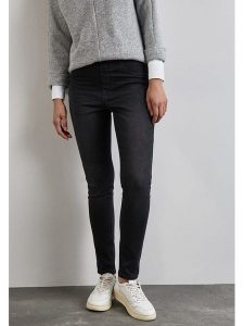 Street One Dżinsy - Skinny fit - w kolorze antracytowym rozmiar: W34/L28. Czarne jeansy Street One, bez wzorów, z podwyższonym stanem. Za 100,99 zł.