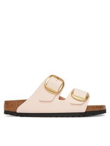 Birkenstock Klapki Arizona Big Buckle 1031566 Różowy. Czerwone klapki Birkenstock, bez wzorów, ze skóry, bez obcasa. Za 458,99 zł.