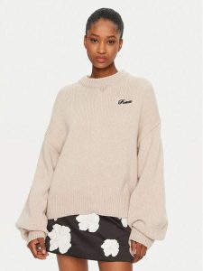 ROTATE Sweter 1133772313 Beżowy Regular Fit. Brązowe swetry klasyczne Rotate, l, z syntetyku, bez kołnierzyka. Za 589,99 zł.