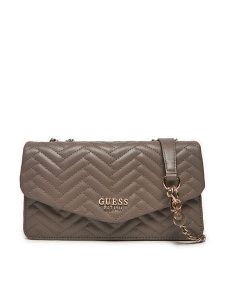 Guess Torebka HWQG95 08210 Brązowy. Brązowe torebki klasyczne Guess, z aplikacjami, ze skóry, bez dodatków. Za 319,99 zł.