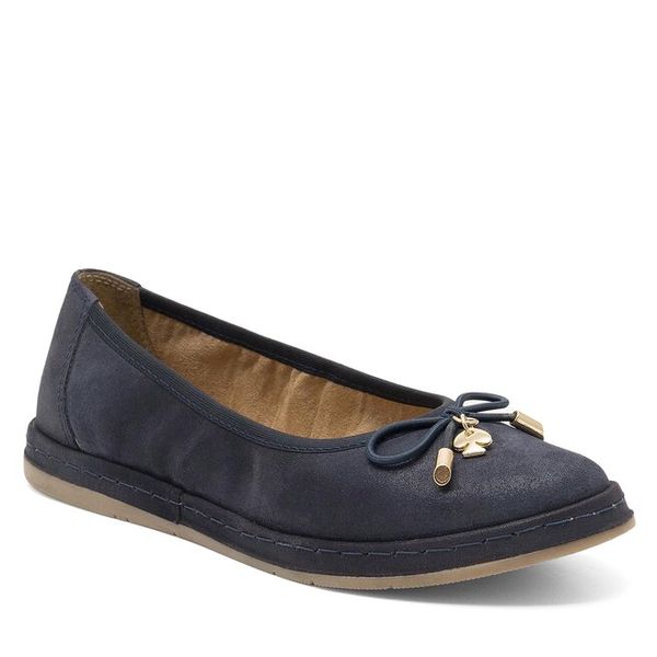 Baleriny Lasocki. Niebieskie balerinki Lasocki, bez wzorów, bez obcasa, bez zapięcia. Za 199,99 zł.