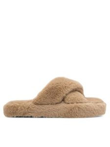 DeeZee Kapcie DE-16 Brązowy. Brązowe kapcie DeeZee, bez wzorów, z materiału. Za 79,99 zł.